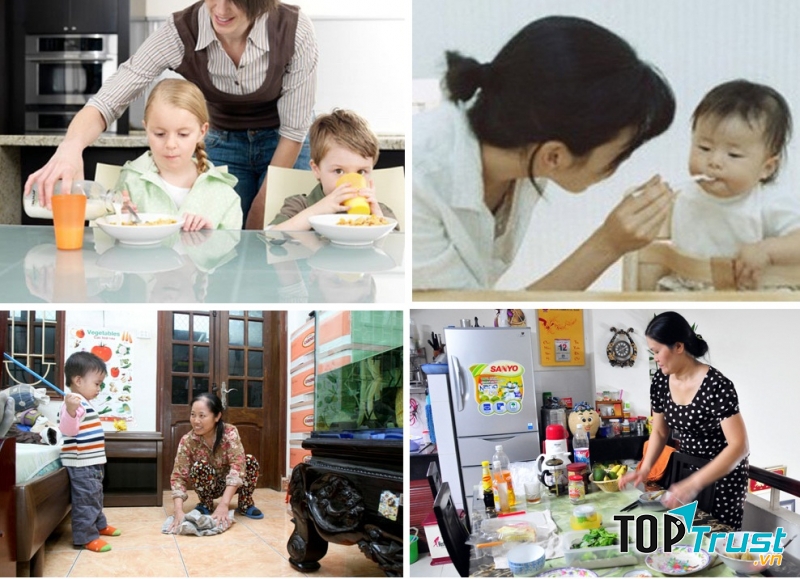 Trông trẻ/người già tại nhà