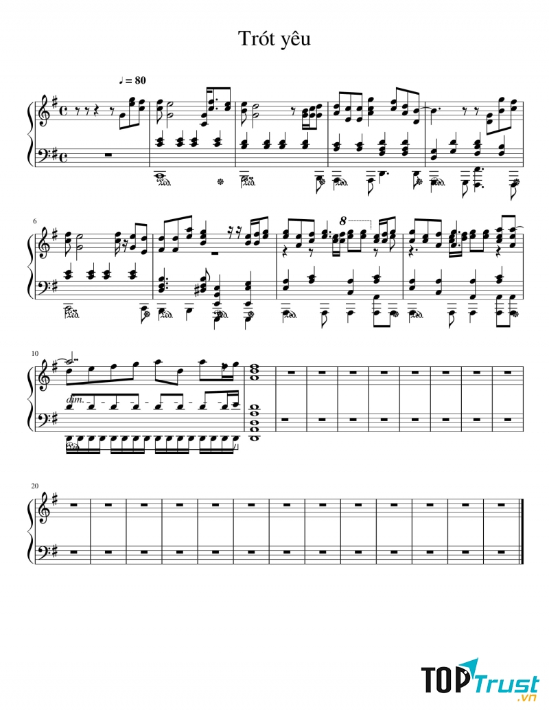 Bản Piano Trót yêu