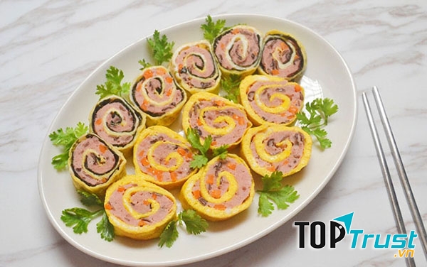 Trứng hấp vân