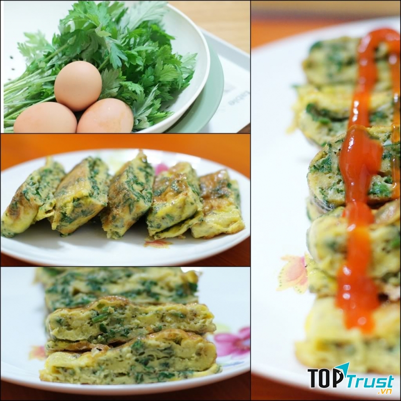 Trứng rán ngải cứu