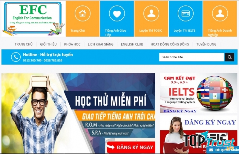 Website của Trung Tâm Anh Ngữ EFC