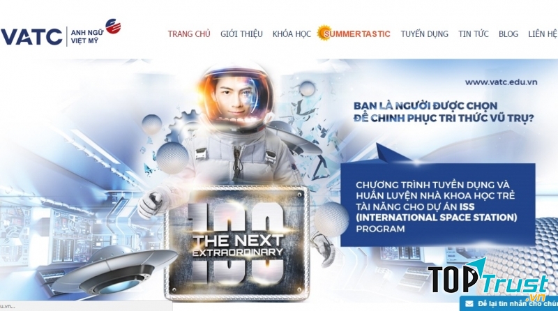 Website của Trung tâm Anh ngữ  Việt Mỹ VATC