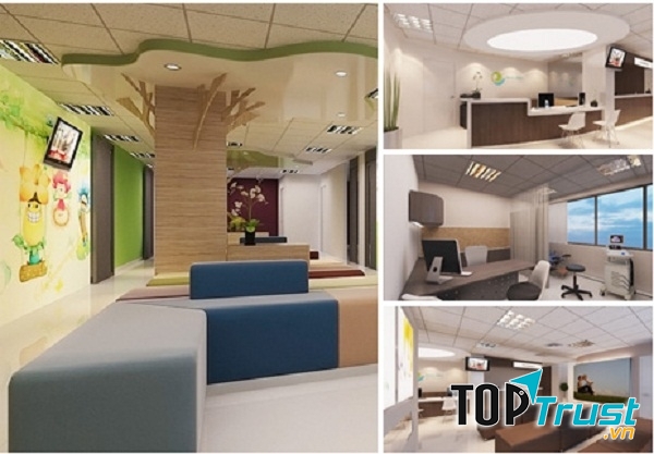 Khu vực chờ dành cho khách được thiết kế rộng rãi, thoáng mát, chỗ ngồi thoải mái kết hợp màu sắc sinh động sẽ mang lại cảm giác dễ chịu và thư giãn cho khách viếng thăm, nhất là đối với các bé.
