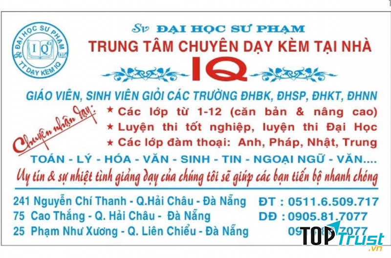 Trung tâm gia sư và tư vấn giáo dục IQ