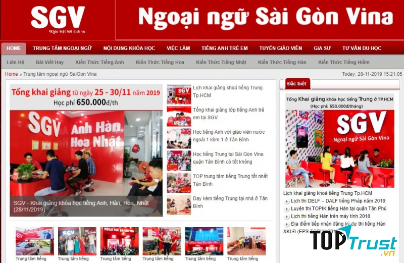 Trung tâm ngoại ngữ Saigon Vina