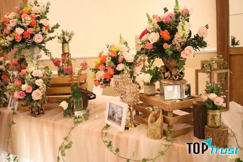 Một góc trong tiệc cưới tại Trung tâm tiệc cưới hội nghị Melisa center