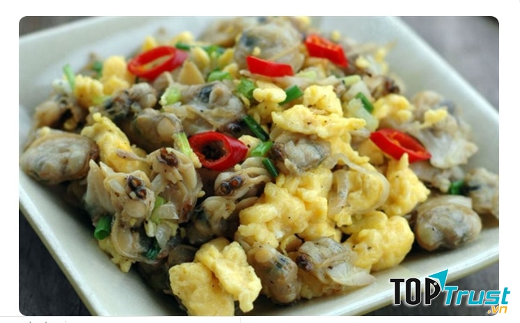 Trứng xào ngao