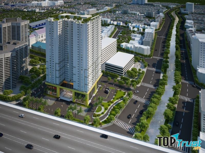 Phối cảnh không gian xanh của Tứ Hiệp Plaza