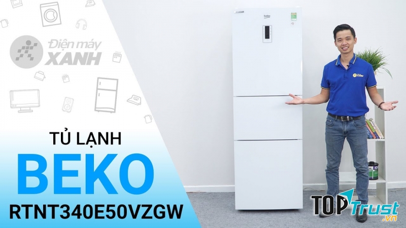Tủ lạnh Beko Inverter 340 lít RTNT340E50VZGW