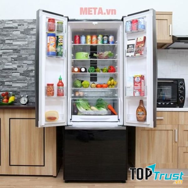 Tủ lạnh sử dụng công nghệ khử mùi kháng khuẩn Nano Titanium giúp lọc sạch vi khuẩn, nấm mốc và khử mùi hôi của thực phẩm