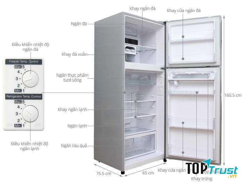 Tủ Lạnh Hitachi T17EGV4 168 Lít