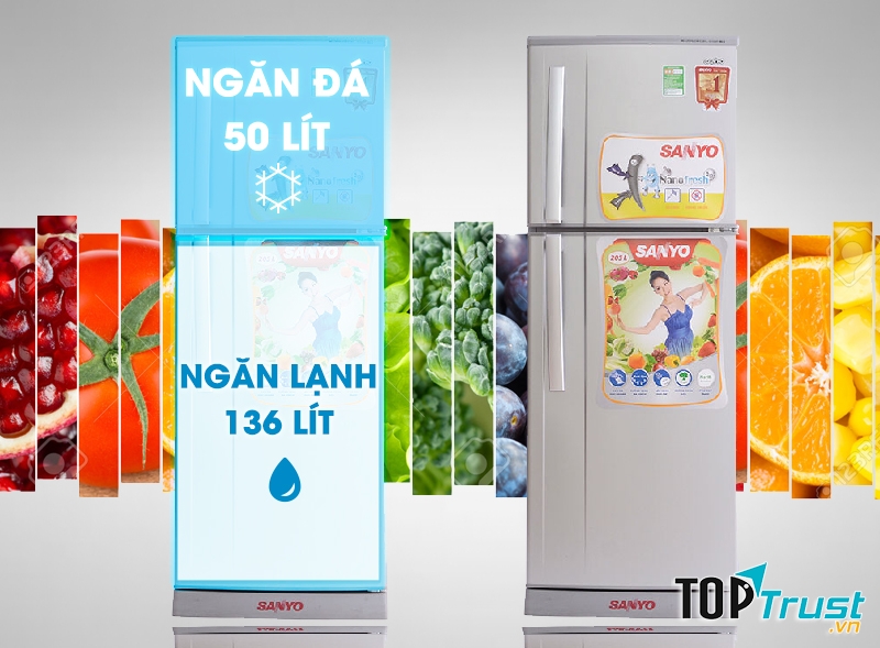 Tủ Lạnh SANYO 205 Lít SR-S205PN, SN