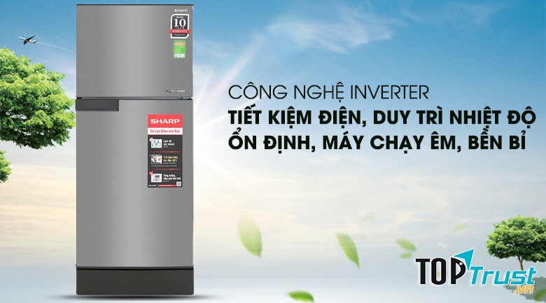 Tủ lạnh Sharp Inverter 150 lít SJ-X176E-SL