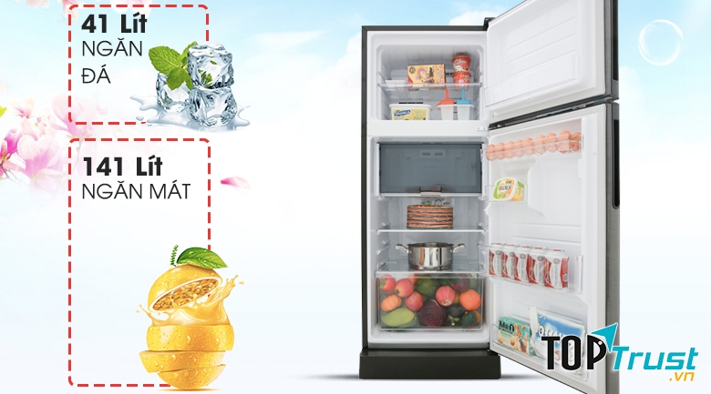 Tủ lạnh Sharp Inverter 182 lít SJ-X201E-DS