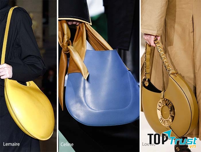 Túi bán nguyệt màu sắc tươi sáng, trang nhã