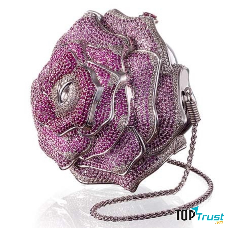 Túi bông hồng quý Leiber