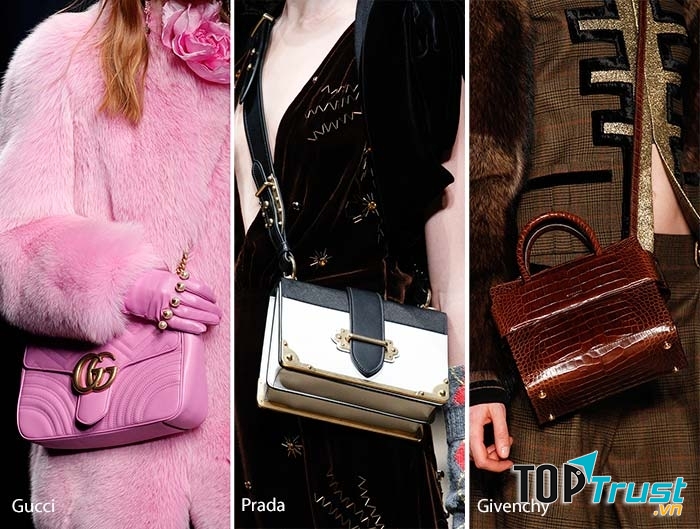 Túi mini chữ nhật của nhiều thương hiệu nổi tiếng