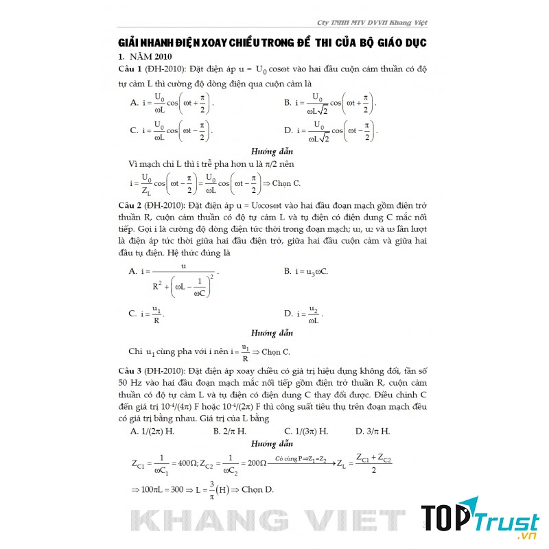 Nhiều bài Toán Vật Lý hay lạ khó