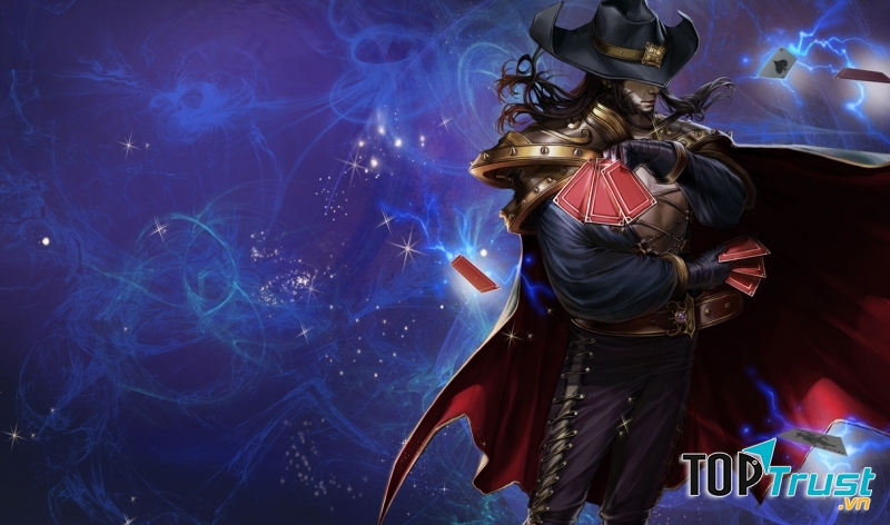 Twisted Fate là pháp sư có khả năng di chuyển gần như cả bản đồ với chiêu cuối của mình