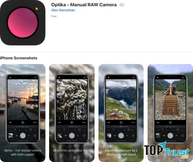 Optika – Manual RAW Camera