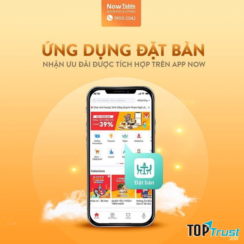 Ứng dụng đặt bàn Table Now