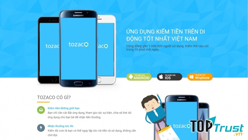 Kiếm tiền với Tozaco