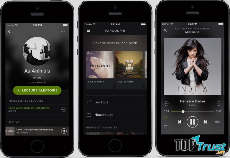 Ứng dụng nghe nhạc trực tuyến phổ biến nhất thế giới: Spotify