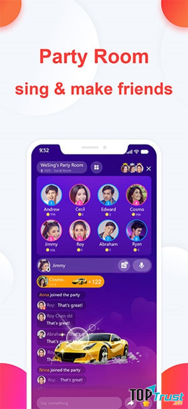 Ứng dụng hát Karaoke Wesing