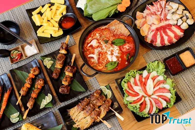 Các món ăn tại Uni BBQ vô cùng đa dạng và phong phú với những hương vị khó cưỡng