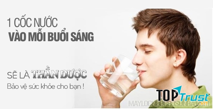 Uống 1 cốc nước vào mỗi bữa sáng.