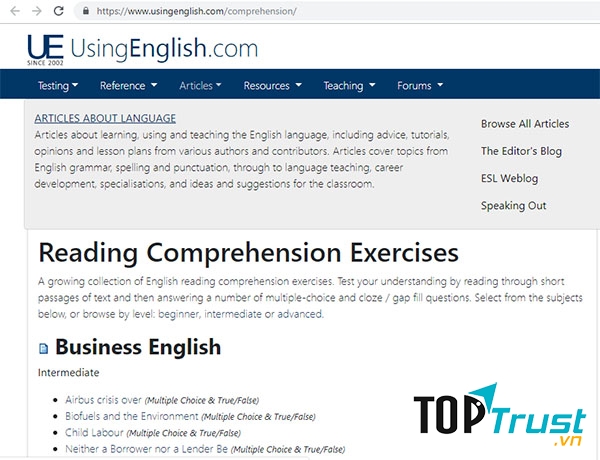 Using English