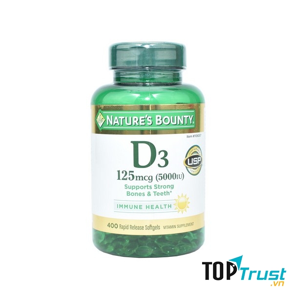 Viên Uống Bổ Sung Vitamin D3 5000IU Nature's Bounty