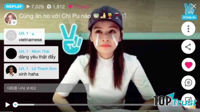 Phần Live Stream của diễn viên Chipu