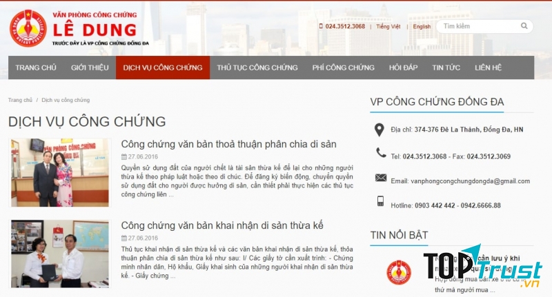 Văn phòng công chứng Lê Dung