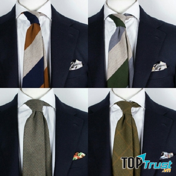 Mẫu cà vạt Vanda Fine Clothing kết hợp với vest