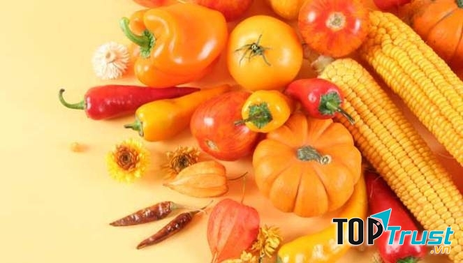 Rau quả màu vàng, đỏ bổ sung vitamin