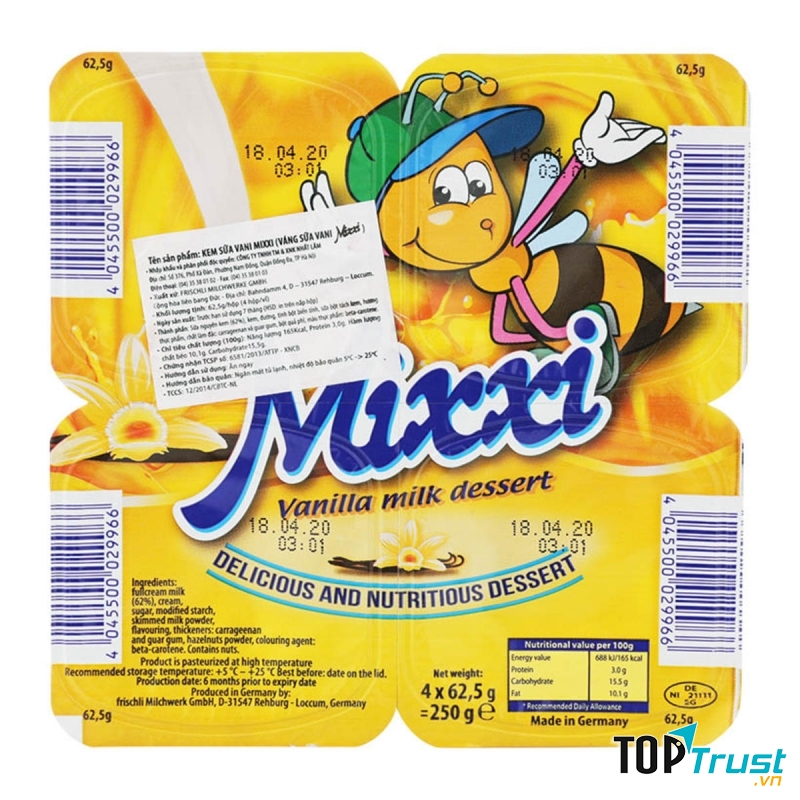 Váng sữa Mixxi rất tốt cho trẻ thiếu cân, suy dinh dưỡng, trẻ mới ốm dậy cần nhiều năng lượng