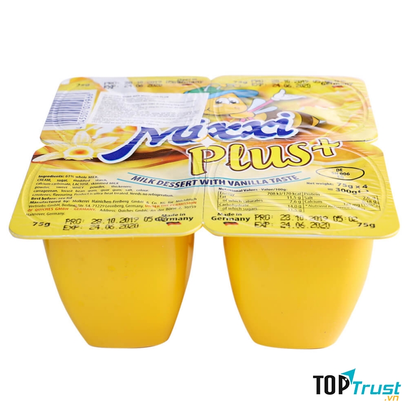 Váng sữa Mixxi được đóng hộp đẹp mắt