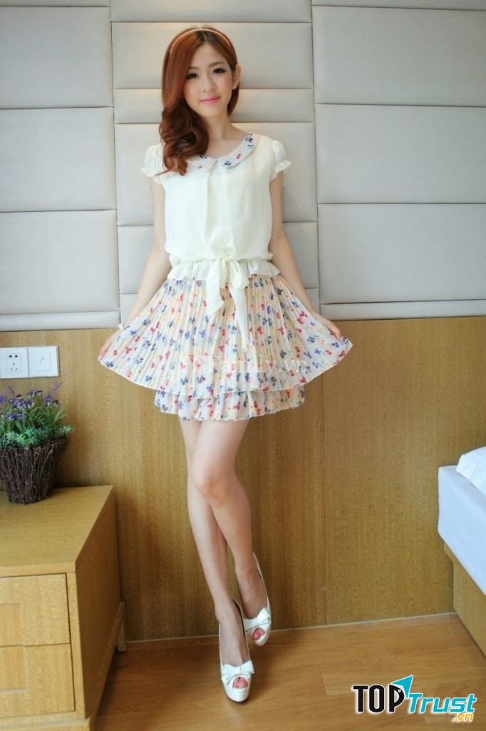 Kiểu dáng nhẹ nhàng điệu đà với váy đầm voan