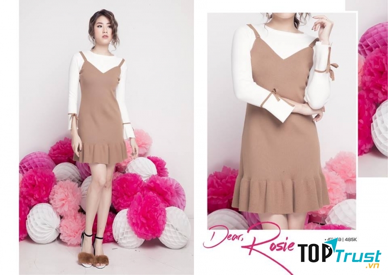 Một mẫu váy yếm len rất trẻ trung, năng động