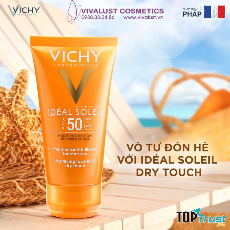 khả năng đánh bật tia UV của kem chống nắng ﻿﻿Vichy Ideal Soleil cực tốt, gần đạt đến mức tối đa.