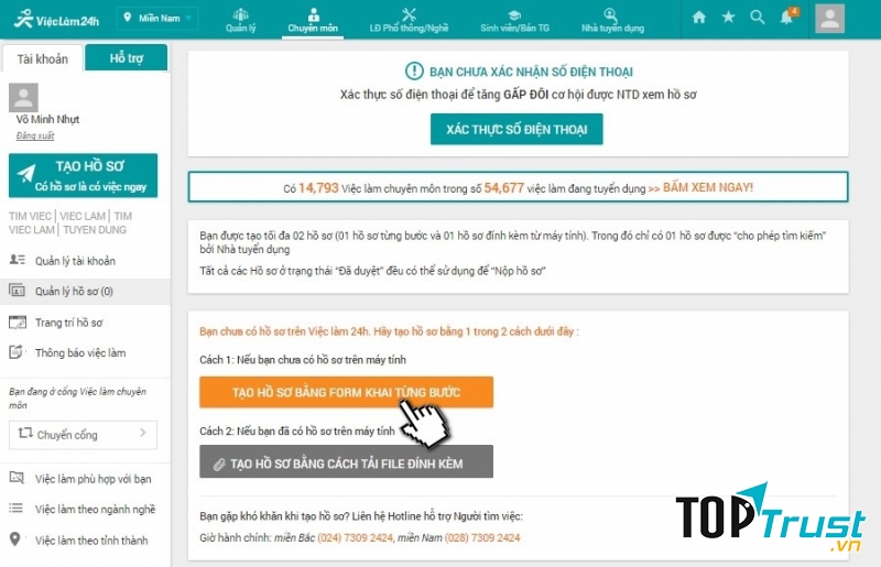 Trang web dành cho cả người tìm việc và nhà tuyển dụng