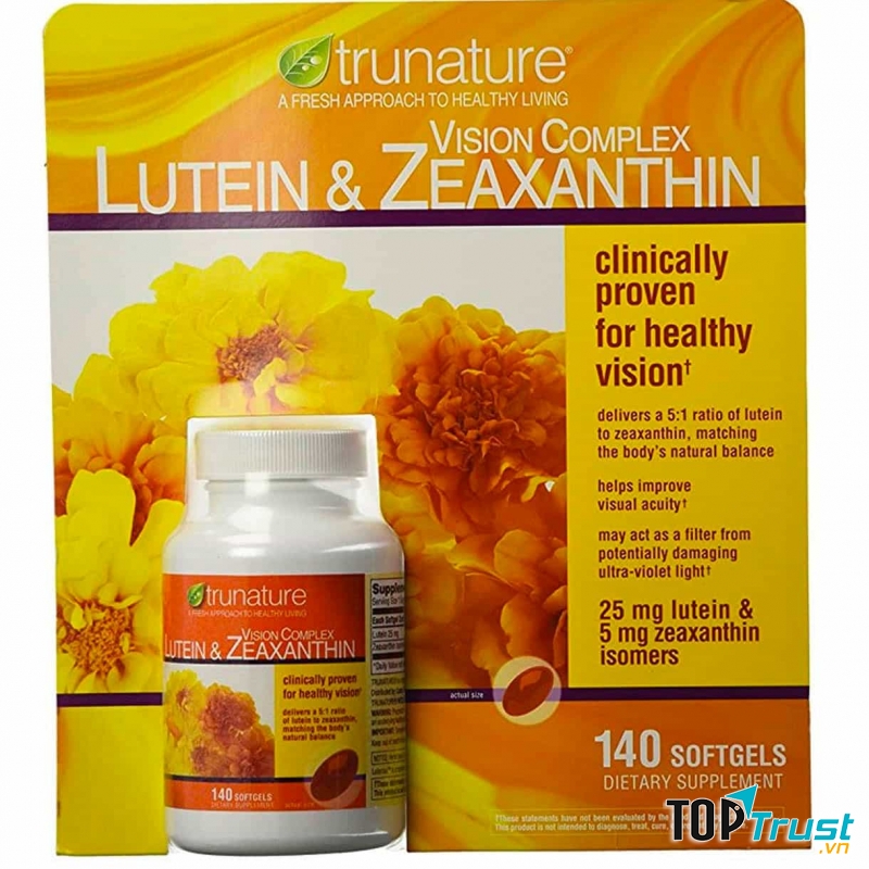Thực phẩm chức năng Viên bổ mắt Trunature Vision Complex Lutein & Zeaxanthin 140v