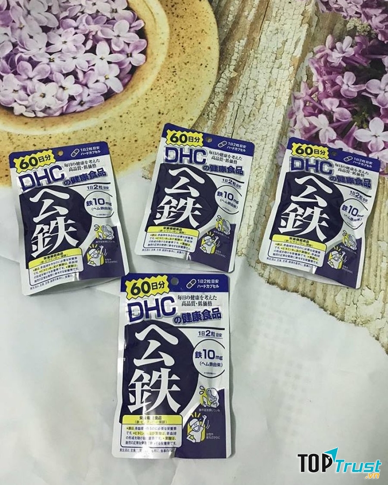 Viên uống bổ sung chất Sắt của DHC Nhật với hàm lượng sắt heme là 10mg sẽ cung cấp đủ lượng sắt cho nhu cầu thiết yếu của cơ thể hàng ngày