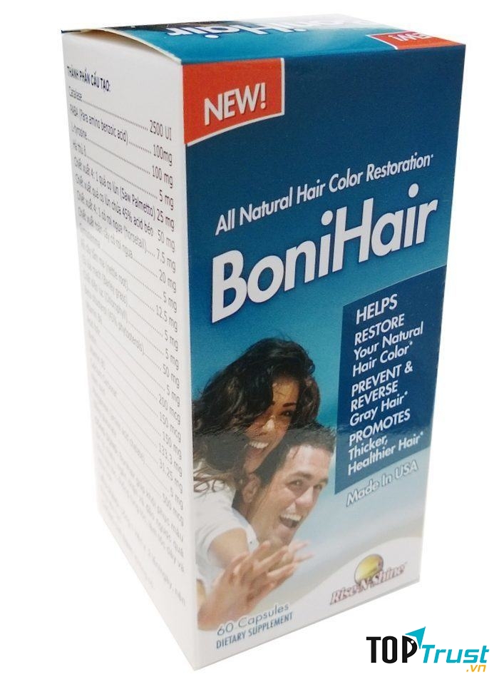 Viên uống trị tóc bạc sớm Bonihair giúp khôi phục màu tóc tự nhiên và ngăn rụng tóc hiệu quả﻿