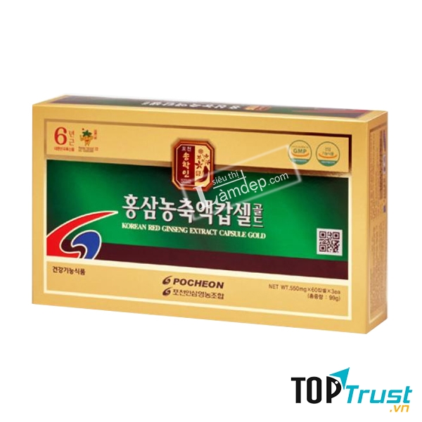 Viên Hồng Sâm Pocheon Korean Red Ginseng Extract Capsule Gold