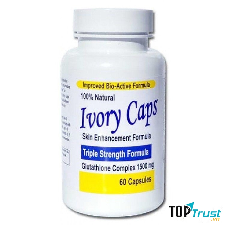 Viên Trắng Da Trị Nám Số 1 Của Mỹ Ivory Caps (1500mg x 60 Viên)