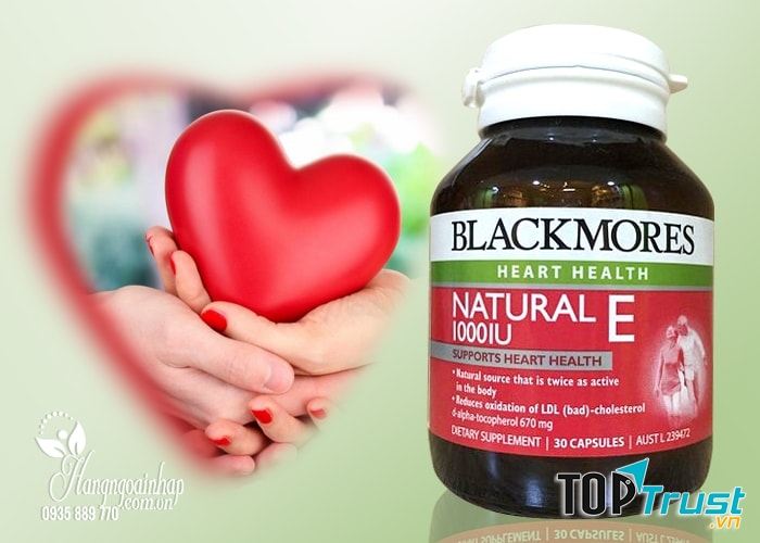 Viên uống Blackmore Natural Vitamin E 1000IU 30 viên: