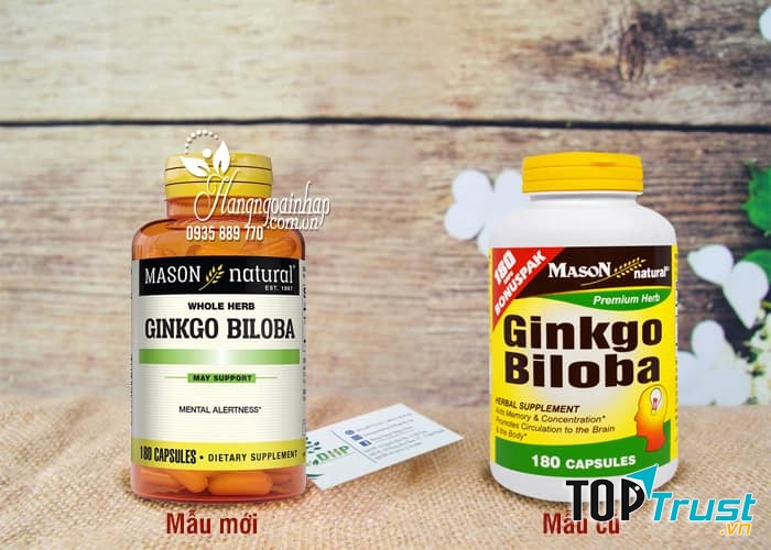 Thực phẩm chức năng Viên Uống Bổ Não Ginkgo Biloba 500mg Hộp 180 Viên: