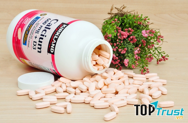 Viên uống bổ sung Canxi Kirkland Calcium 600mg +D3 cho xương chắc khỏe